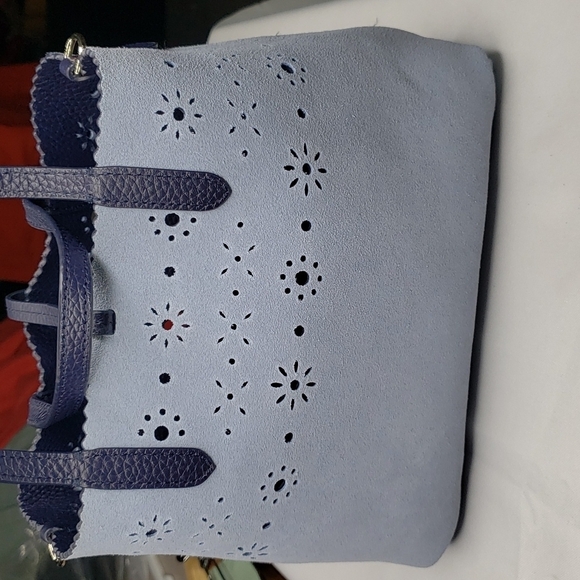 DRAPER JAMES Leather & Suede Reversible Mini Tote - Picture 9 of 10